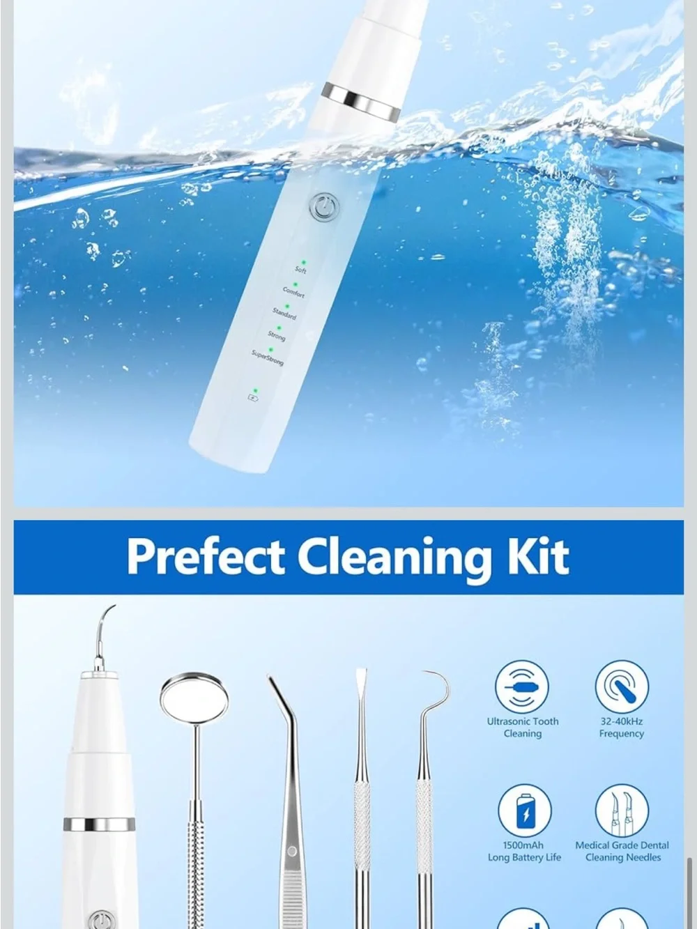 Ni-SHEN Dog Plaque Remover for Teeth，Pet Ultrasonic Tooth Cleaner